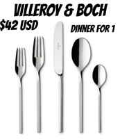 VILLEROY & BOCH / 5 PIECE FLATWARE SET /