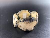Beautiful fossilized ivory stretch bracelet