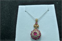 Ruby evening necklace