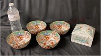 Japanese Porcelain Ware Bowls & Trinket Box