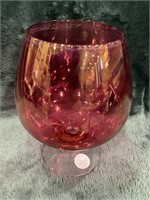 Vintage Cranberry Brandy Snifter