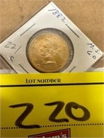 1882 LIBERTY 10 DOLLAR GOLD PIECE