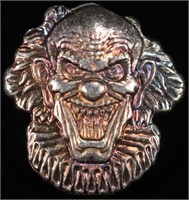 (1) 2 OZ .999 SILVER EVIL CLOWN W/ CIRCUS BAG