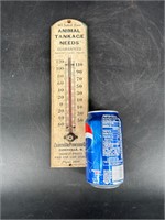 ZANESVILLE PROVISION CO. WOOD THERMOMETER OHIO