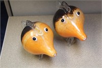 Set of Two Artglass Fish