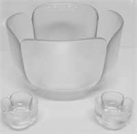 ROSENTHAL STUDIO LINE FROSTED GLASS PETAL BOWL