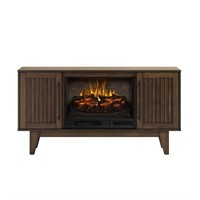 ROSALIE 65in Electric Fireplace  Brown Birch