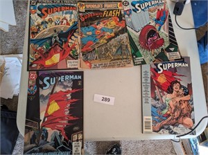 (5) Superman Comic Books