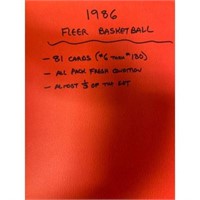 (81)1986 Fleer Basketball Cards Pack Fresh