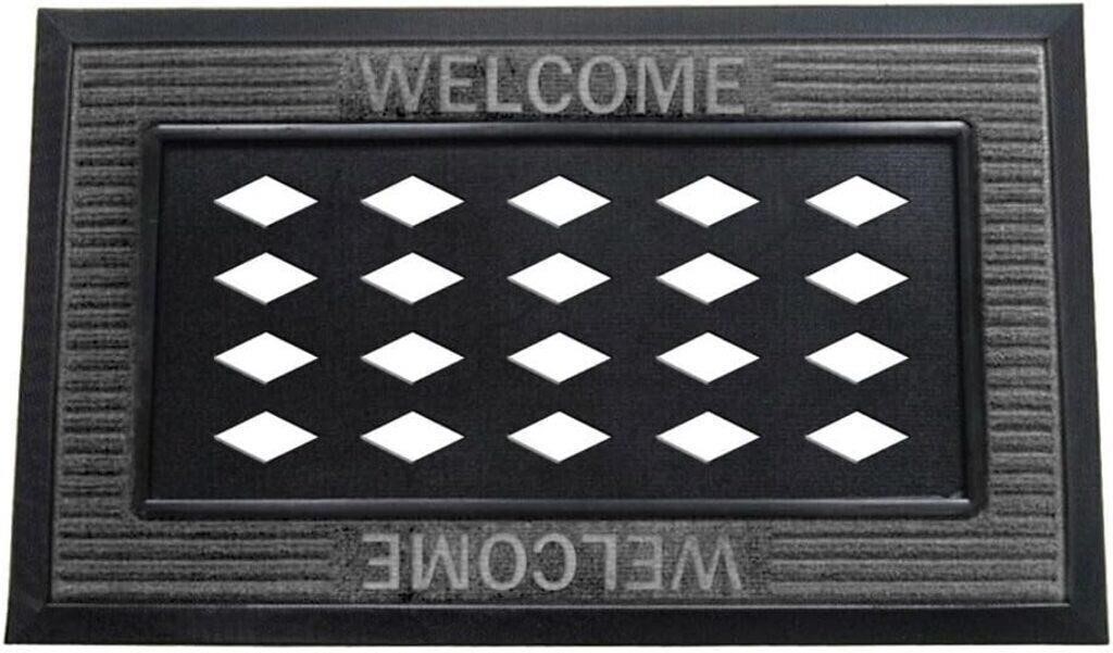 Evergreen Flag Cutout Welcome Mat 32 x 20 Inches