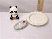 Hand Ashtray Japan Porcelain