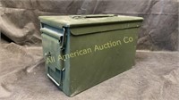 Metal ammo box, military style, 12" x 7" x 6"