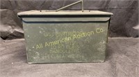 Military surplus steel ammo box, 12" x 7" x 6"