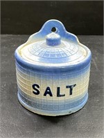 Vintage Blue & White Salt Glazed Salt Cellar