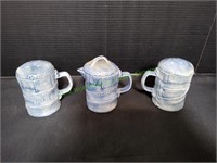 Vintage Ceramic Denim Salt & Pepper Shakers