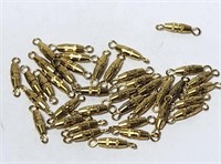 Chain Necklace Screw Clasps Gold Tone Lot of 42