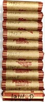 (10) Rolls 1940's Wheat Cent Penny Lot