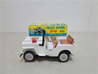 TN Battery Op Police Patrol Jeep Toy In Box