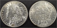 1885-O & 1902-O MORGAN DOLLARS BU