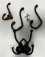 4 Cast Iron Hooks (Largest 4"x5")