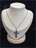 Fashion Necklace w/ Blue cross
