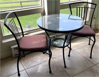 Small Tile Top Table With Two Chairs