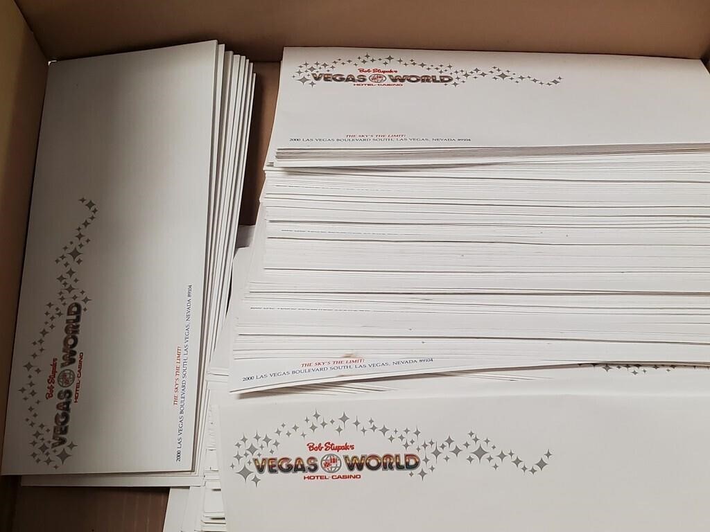Large Lot of Vegas World Envelopes