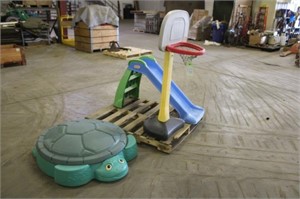 Assorted Child Yard Toys Including Sand Box