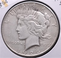 1926 S PEACE DOLLAR VG