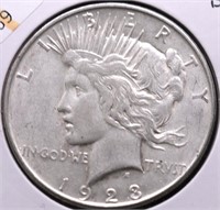 1923 D PEACE DOLLAR AU