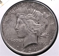 1924 PEACE DOLLAR XF