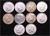 10 40 % SILVER HALF DOLLARS