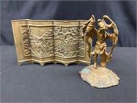 Solid brass screen and brass fisherman