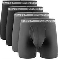 David Archy Men's Large 4-Pack Cotton Boxer Briefs