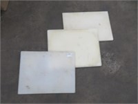 3 MISC. CUTTING BOARDS - WHITE