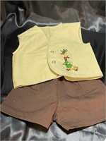New 1960s Yellow Diaper Shirt Outfit Duck