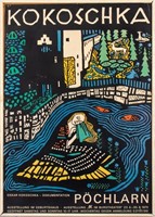 Oscar Kokoschka Offset Lithographic Poster