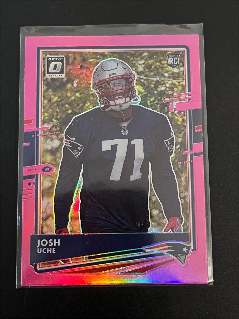 Josh Uche Rookie Pink Optic Card