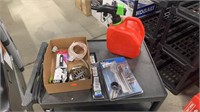 Gas Can, Armored Cable Cutter, Edger Blades, and