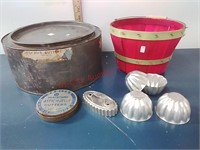 Coconut Butter Tin, cookie cutters & jello molds