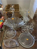 Vintage clear glassware items