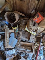 Wooden Box, Fence Clips and Other