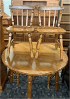 6 Pc. Pine Dining Room Set (Ext. Table, 4 Chairs