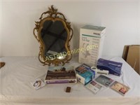 ZIPPO, ORNATE MIRROR, TUB BAR, LIGHTED MAGNIFIER++