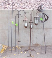 WROUGHT IRON LED CANDLE STAND AND YARD ITEMS