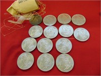 (14) 1884 Morgan O Silver Dollars