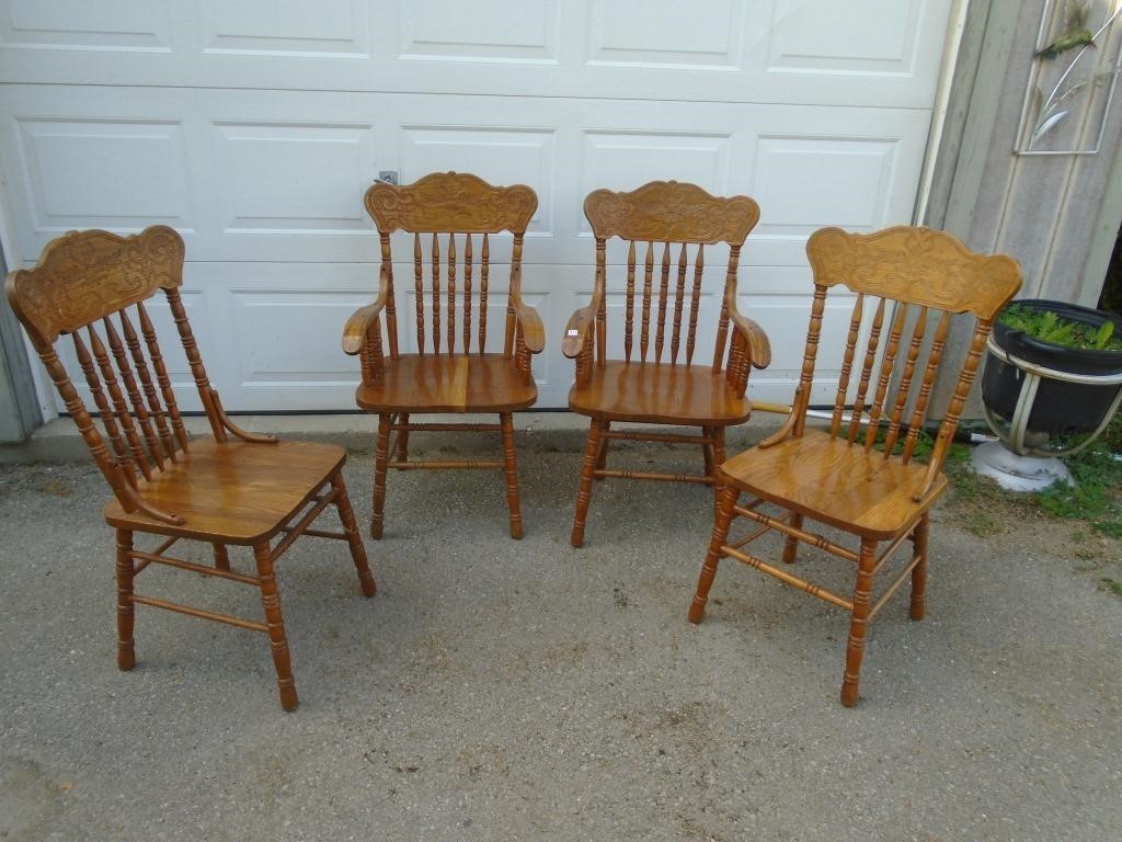 4 Press back Chairs