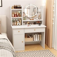 ULN- Dressing Table,Makeup Table with Drawers, Van