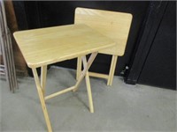 PAIR SOLID MAPLE TV TRAY TABLE