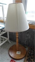 Wood Base Table Lamp w/ Shade